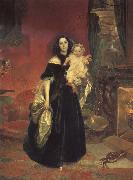 Portrait of Maria Beck with her daughter Karl Briullov